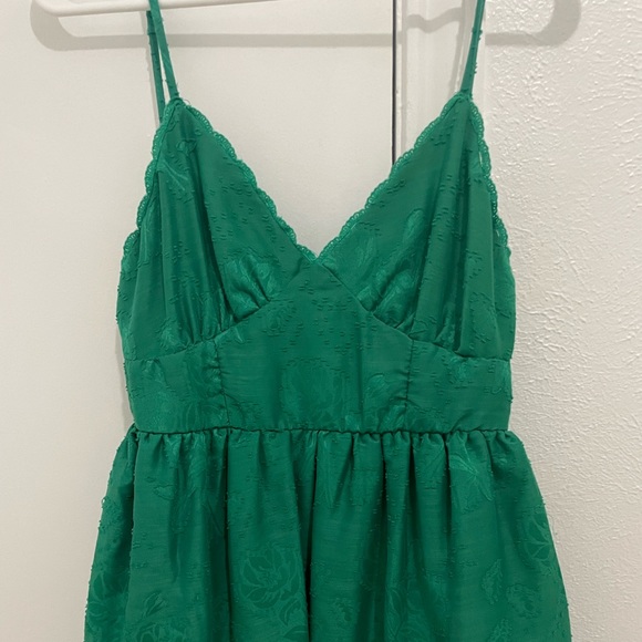 Green Lacy Mini Dress - Picture 1 of 2